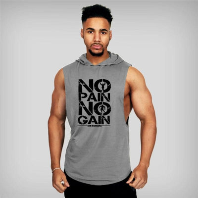 Men's Sleeveless Hooded Tank Top For Bodybuilding - Goods Direct