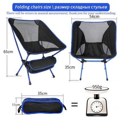 Detachable Portable Folding Moon Chair Outdoor Camping Chairs Beach Fishing Chair Ultralight Travel Hiking Picnic Seat Tools - Goods Direct