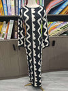 Elegant Cut Out Autumn Knitted Long Flare Sleeve Maxi Dress