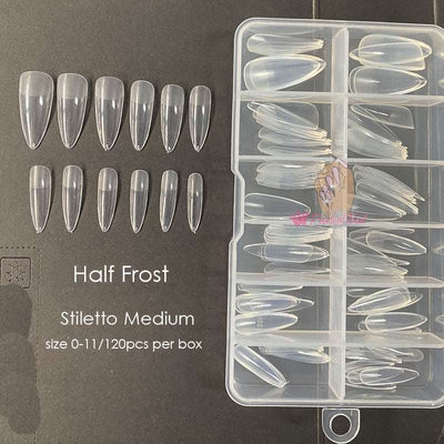 Clear Stiletto Full Cover Gel Nails Extension