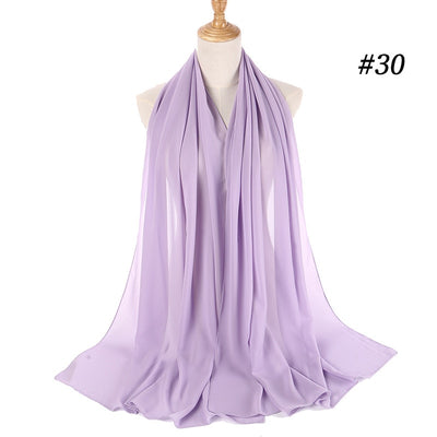 Plain Color Chiffon Scarf Hijab