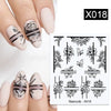 Lavender Spring Flower Leaves Water Decals Nail Art