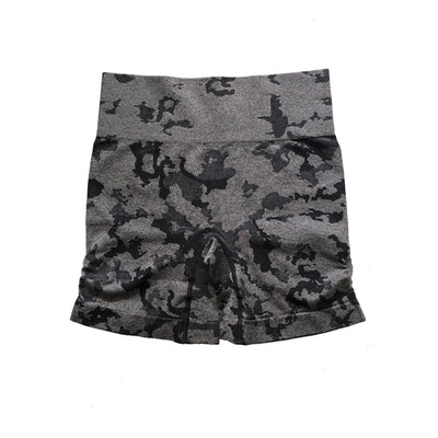 Women Adapt Camo Seamless Shorts High Waist Booty Gym Shorts Workout Short Fitness Ribbed Waisted Running Short Athletic Clothes - Goods Direct