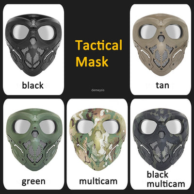 Outdoor Airsoft Protective Mask Military Tactical Paintball Full Face Mask CS Hunting Shooting Sports Halloween Skull Masks - Goods Direct