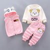 Unisex Toddler 3 PCS Hooded Fleece Set Children Outerwear - Goods Direct