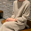 Women's Thicken Warm Knitted Pullover Sweater Two-Piece