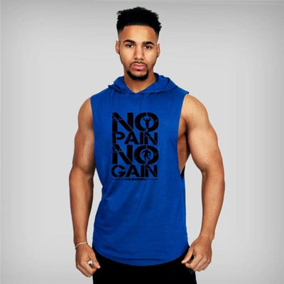 Men's Sleeveless Hooded Tank Top For Bodybuilding - Goods Direct