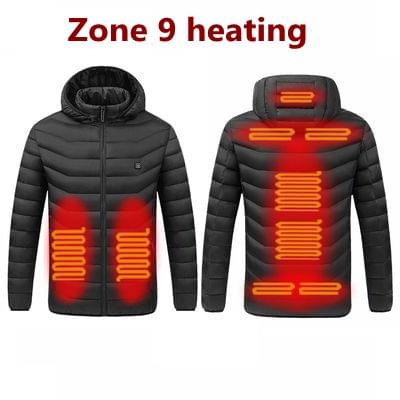 Winter Warm USB Hooded Heating Jackets Smart Thermostat - Goods Direct