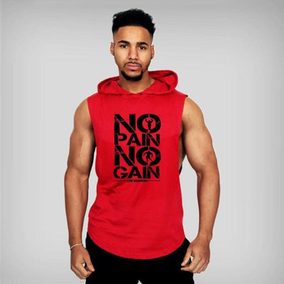 Men's Sleeveless Hooded Tank Top For Bodybuilding - Goods Direct