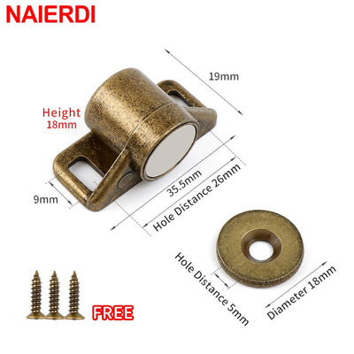 NAIERDI Magnet Cabinet Door Catch, Magnetic Furniture Door Stopper, Strong Powerful Neodymium Magnets Latch Cabinet Catches - Goods Direct