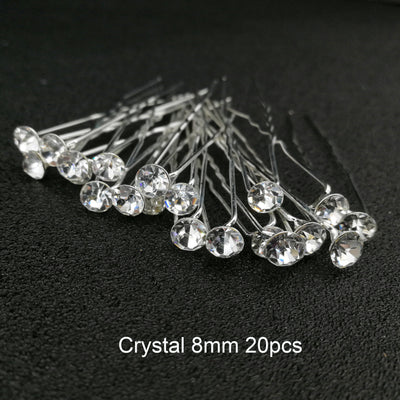 Women U-shaped Pin Metal Barrette Clip Hairpins Simulated Pearl Bridal Tiara Hair Accessories Wedding Hairstyle Design Tools - Goods Direct
