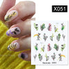 Lavender Spring Flower Leaves Water Decals Nail Art