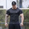 Compression Quick dry T-shirt Men Running Sport Skinny Short Tee Shirt Male Gym Fitness Bodybuilding Workout Black Tops Clothing - Goods Direct