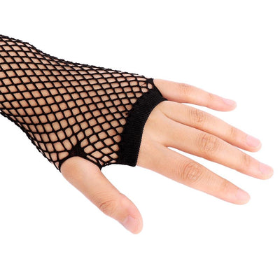 Neon Fishnet Fingerless Long Gloves - Goods Direct