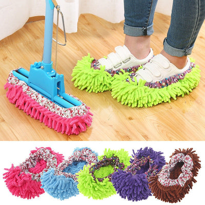 Microfiber Lazy Dust & Mopping Cleaning Shoes - Goods Direct