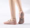 Yoga Socks for Women Non-Slip Grips &amp; Straps, Bandage Cotton Sock, Ideal for Pilates Pure Barre Ballet Dance Barefoot Workout - Goods Direct