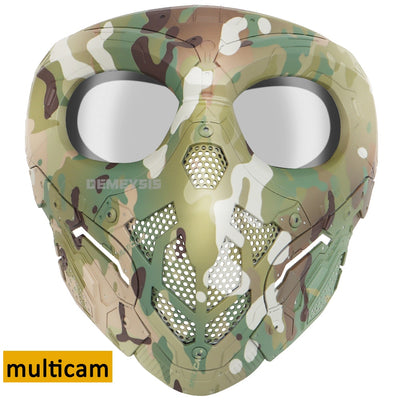 Outdoor Airsoft Protective Mask Military Tactical Paintball Full Face Mask CS Hunting Shooting Sports Halloween Skull Masks - Goods Direct