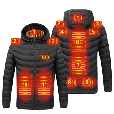 Winter Warm USB Hooded Heating Jackets Smart Thermostat - Goods Direct