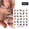 Lavender Spring Flower Leaves Water Decals Nail Art