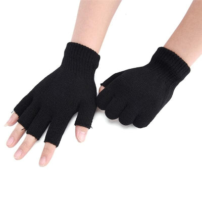Fingerless Wool Knit Wrist Workout Gloves - Goods Direct