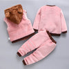 Unisex Toddler 3 PCS Hooded Fleece Set Children Outerwear - Goods Direct