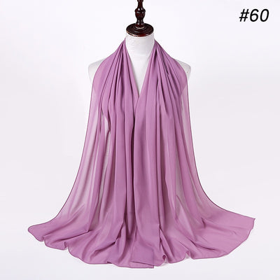 Plain Color Chiffon Scarf Hijab