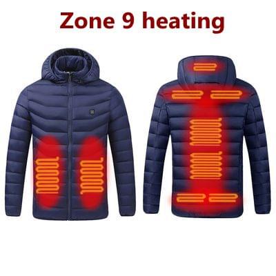 Winter Warm USB Hooded Heating Jackets Smart Thermostat - Goods Direct