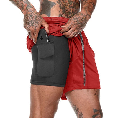 Men's Double-deck 2 in 1 Running Shorts - Goods Direct