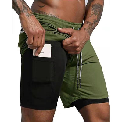 Men's Double-deck 2 in 1 Running Shorts - Goods Direct