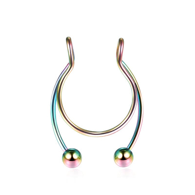 Stainless Steel Magnet Nose Ring Horseshoe