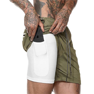 Men's Double-deck 2 in 1 Running Shorts - Goods Direct