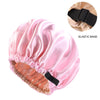 New Satin Hair Cap For Sleeping Invisible Flat Imitation Silk Round Haircare Women Headwear Ceremony Adjusting Button Night Hat - Goods Direct