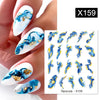 Lavender Spring Flower Leaves Water Decals Nail Art