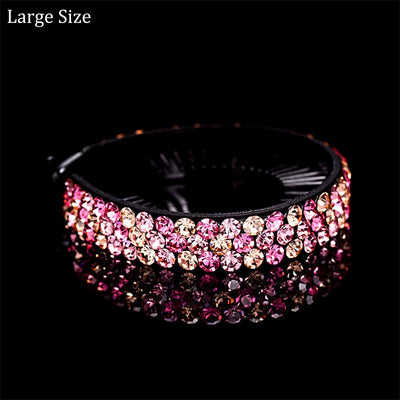 Molans Crystal Rhinestone Hair Claws for Women Flower Hair Clips Barrettes Crab Ponytail Holder Hairpins Bands Hair Accessories - Goods Direct