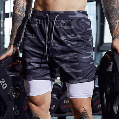 Men's Double-deck 2 in 1 Running Shorts - Goods Direct