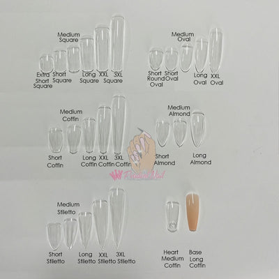 Clear Stiletto Full Cover Gel Nails Extension