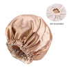 New Satin Hair Cap For Sleeping Invisible Flat Imitation Silk Round Haircare Women Headwear Ceremony Adjusting Button Night Hat - Goods Direct