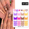 Lavender Spring Flower Leaves Water Decals Nail Art