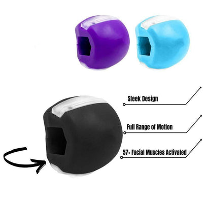 Jawline Exerciser Ball for Men & Women - Powerful Jaw Trainer & Jawline Sculptor - Slims & Tones the Face