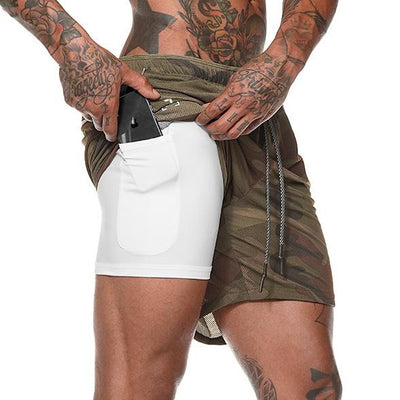 Men's Double-deck 2 in 1 Running Shorts - Goods Direct