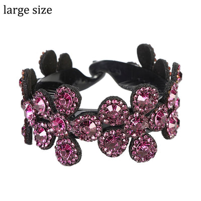 Molans Crystal Rhinestone Hair Claws for Women Flower Hair Clips Barrettes Crab Ponytail Holder Hairpins Bands Hair Accessories - Goods Direct