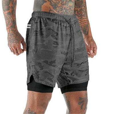 Men's Double-deck 2 in 1 Running Shorts - Goods Direct